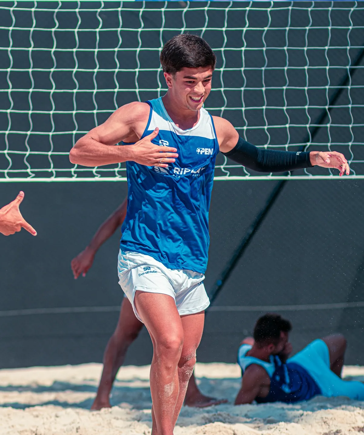 Comemoração em quadra no campeonato OPEN